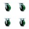 Service Caster 5 Inch Green Poly on Cast Iron Caster Set with Ball Bearings 2 Swivel 2 Rigid SCC-30CS520-PUB-GB-2-R520-2 - alternate 1